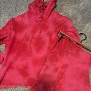Aviator nation red hoodie sweatpants medium m